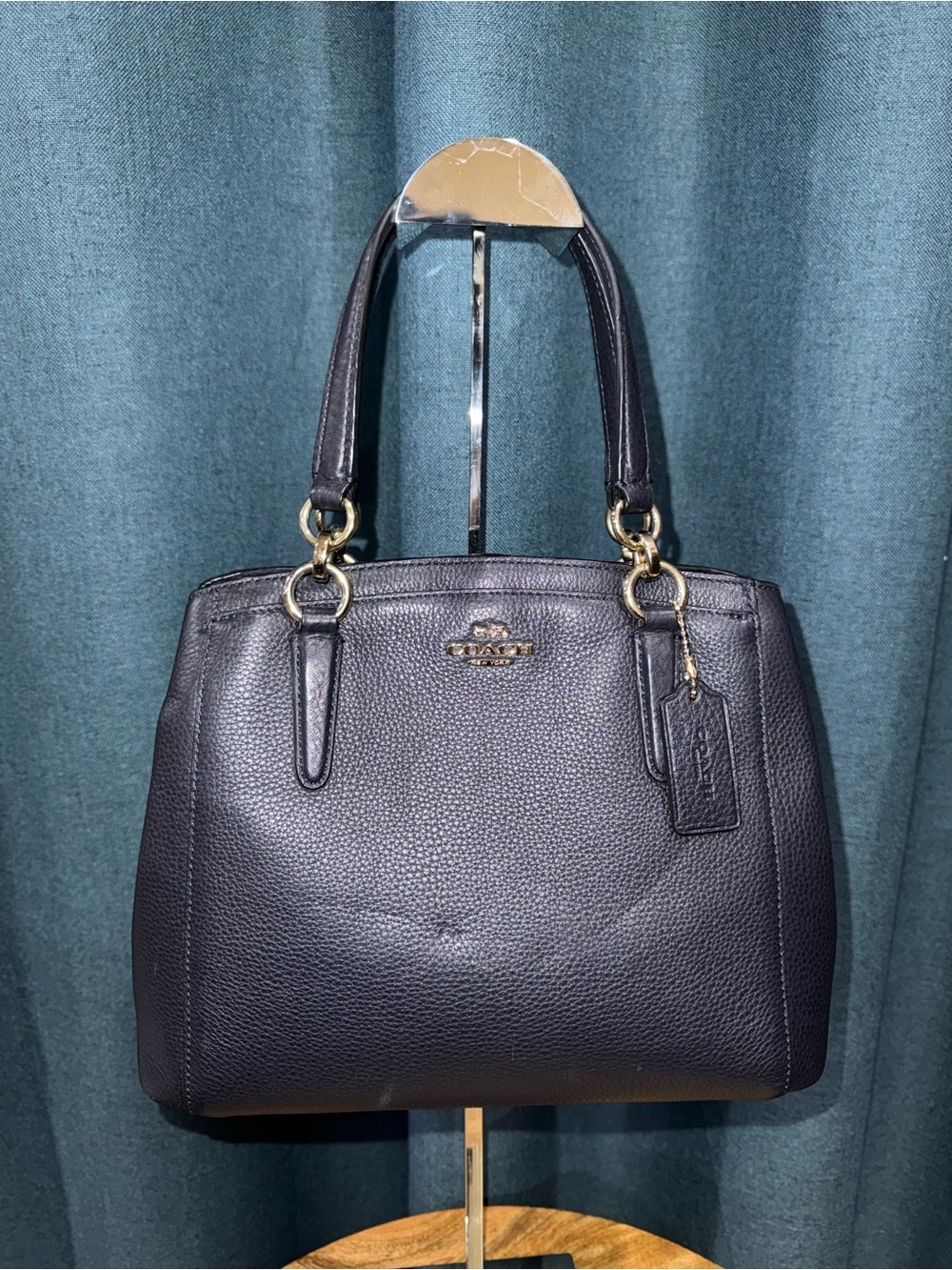 Coach Navy Minetta or Minerva Crossbody Satchel